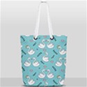 Elegant-swan-pattern-design Full Print Rope Handle Tote (Small) View1