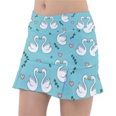 Elegant-swan-pattern-design Tennis Skorts by Vaneshart