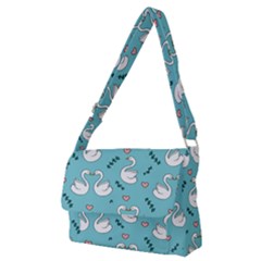 Elegant-swan-pattern-design Full Print Messenger Bag (m)