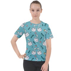 Elegant-swan-pattern-design Women s Sport Raglan Tee