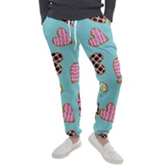 Seamless Pattern With Heart Shaped Cookies With Sugar Icing Men s Jogger Sweatpants by Vaneshart