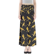 Background With Golden Birds Full Length Maxi Skirt by Vaneshart