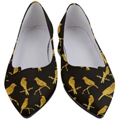 Background With Golden Birds Women s Block Heels 