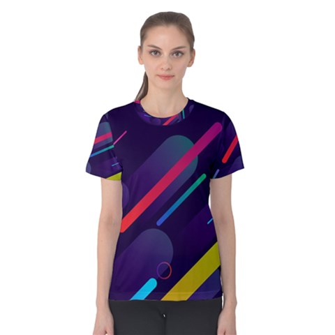 Colorful-abstract-background Women s Cotton Tee by Vaneshart