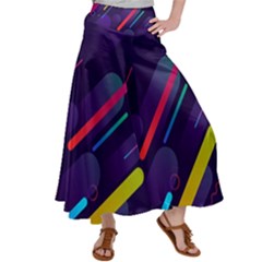 Colorful-abstract-background Satin Palazzo Pants by Vaneshart