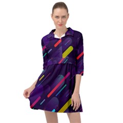 Colorful-abstract-background Mini Skater Shirt Dress