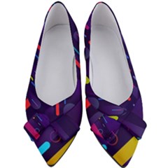 Colorful-abstract-background Women s Bow Heels