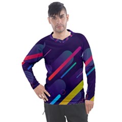 Colorful-abstract-background Men s Pique Long Sleeve Tee