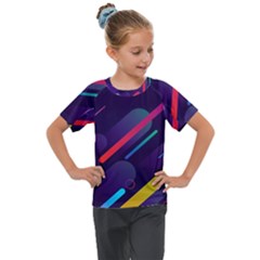 Colorful-abstract-background Kids  Mesh Piece Tee