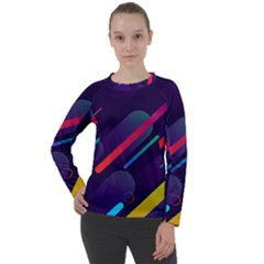 Colorful-abstract-background Women s Long Sleeve Raglan Tee