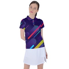 Colorful-abstract-background Women s Polo Tee