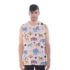 Wild Animals Seamless Pattern Men s Basketball Tank Top by Vaneshart