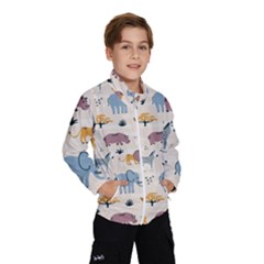 Wild Animals Seamless Pattern Kids  Windbreaker