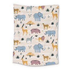 Wild Animals Seamless Pattern Medium Tapestry