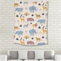 Wild animals seamless pattern Medium Tapestry View2