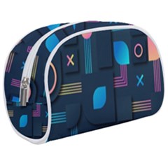 Gradient Geometric Shapes Dark Background Makeup Case (medium)