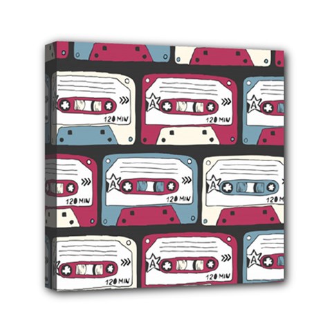 Music Symbols Rock Music Seamless Pattern Mini Canvas 6  X 6  (stretched) by Vaneshart