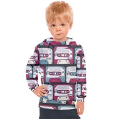 Music Symbols Rock Music Seamless Pattern Kids  Hooded Pullover