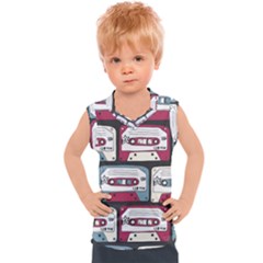 Music Symbols Rock Music Seamless Pattern Kids  Sport Tank Top