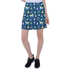 Cute Babies Toys Seamless Pattern Tennis Skirt