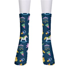 Cute Babies Toys Seamless Pattern Men s Crew Socks by Vaneshart