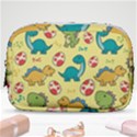 Seamless pattern with cute dinosaurs character Make Up Pouch (Small) View1