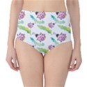 Watercolor pattern with lady bug Classic High-Waist Bikini Bottoms View1