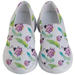 Watercolor Pattern With Lady Bug Kids Lightweight Slip Ons by Vaneshart