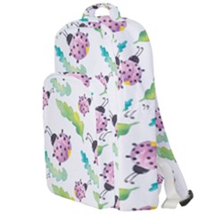 Watercolor Pattern With Lady Bug Double Compartment Backpack by Vaneshart