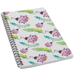 Watercolor Pattern With Lady Bug 5 5  X 8 5  Notebook by Vaneshart