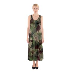 Abstract Vector Military Camouflage Background Sleeveless Maxi Dress by Vaneshart