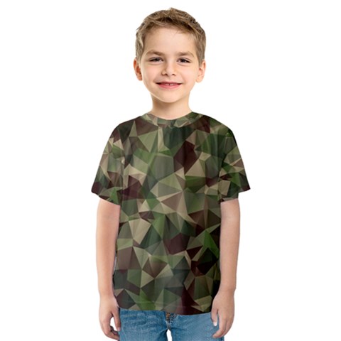 Abstract Vector Military Camouflage Background Kids  Sport Mesh Tee by Vaneshart