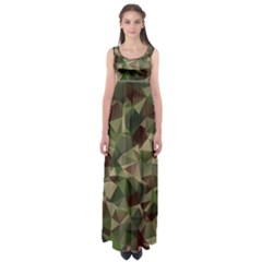 Abstract Vector Military Camouflage Background Empire Waist Maxi Dress by Vaneshart