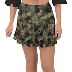 Abstract Vector Military Camouflage Background Fishtail Mini Chiffon Skirt by Vaneshart