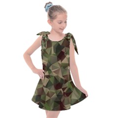 Abstract Vector Military Camouflage Background Kids  Tie Up Tunic Dress by Vaneshart