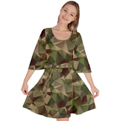 Abstract Vector Military Camouflage Background Velour Kimono Dress by Vaneshart