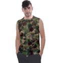 Abstract vector military camouflage background Men s Regular Tank Top View1