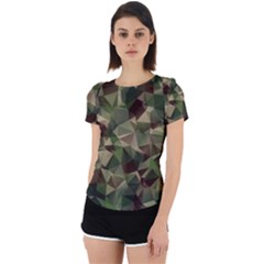 Abstract Vector Military Camouflage Background Back Cut Out Sport Tee