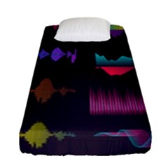 Colorful-sound-wave-set Fitted Sheet (single Size) by Vaneshart