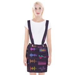 Colorful-sound-wave-set Braces Suspender Skirt by Vaneshart