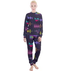 Colorful-sound-wave-set Women s Lounge Set by Vaneshart