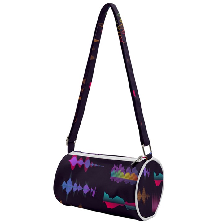 Colorful-sound-wave-set Mini Cylinder Bag