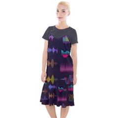 Colorful-sound-wave-set Camis Fishtail Dress by Vaneshart