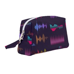 Colorful-sound-wave-set Wristlet Pouch Bag (medium)