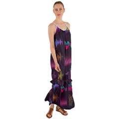 Colorful-sound-wave-set Cami Maxi Ruffle Chiffon Dress by Vaneshart