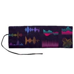 Colorful-sound-wave-set Roll Up Canvas Pencil Holder (m) by Vaneshart