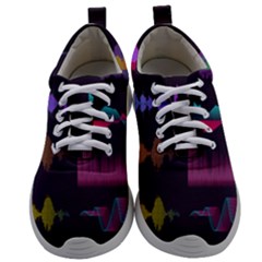 Colorful-sound-wave-set Mens Athletic Shoes