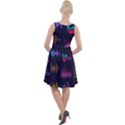 Colorful-sound-wave-set Knee Length Skater Dress View2