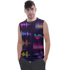 Colorful-sound-wave-set Men s Regular Tank Top