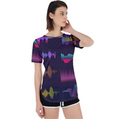 Colorful-sound-wave-set Perpetual Short Sleeve T-shirt